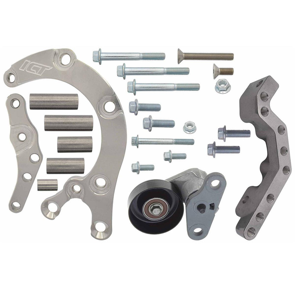 ICT BILLET 551137-LS74-2 LS Camaro - Low Mount 4- Rib A/C Compressor