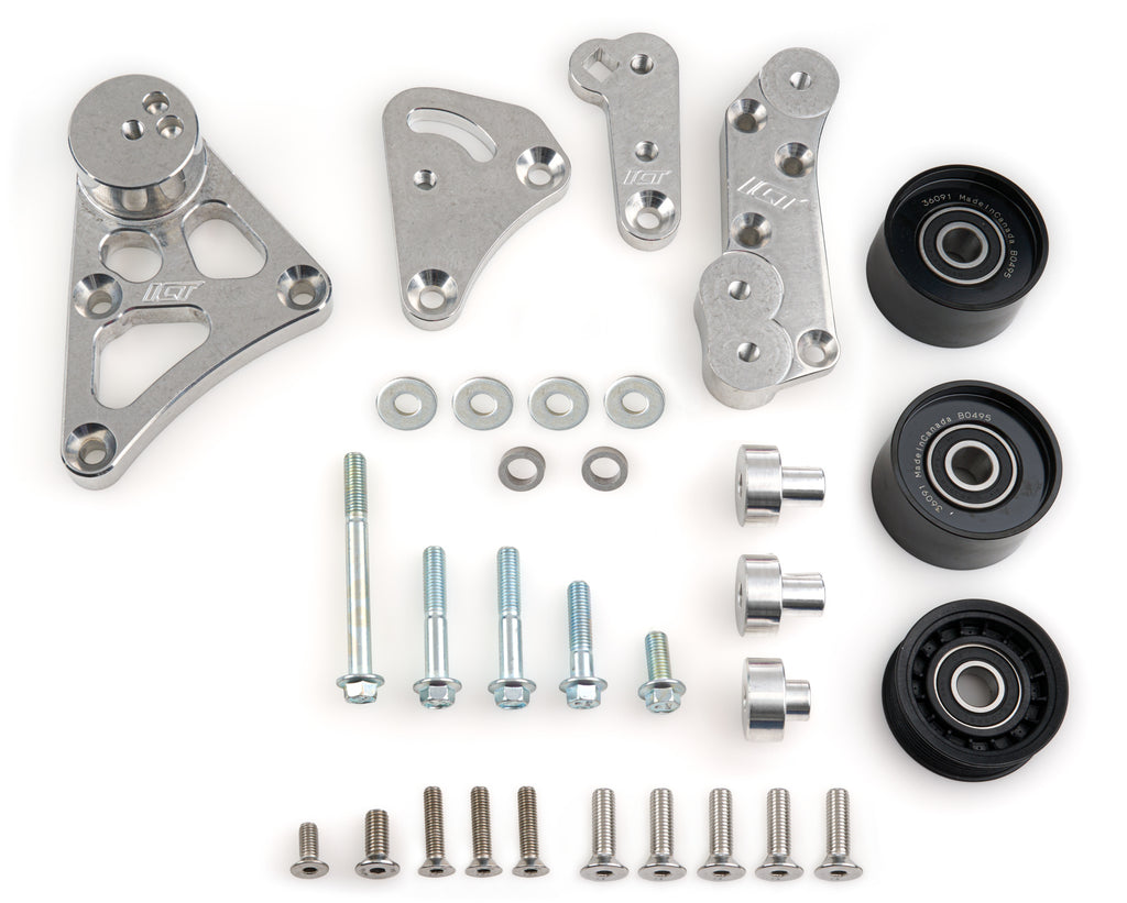 ICT BILLET 551189-LS01 ICT Billet LS Series Serpentine Belt Tensioner Kit for GM LS Engines - Part #551189-LS01