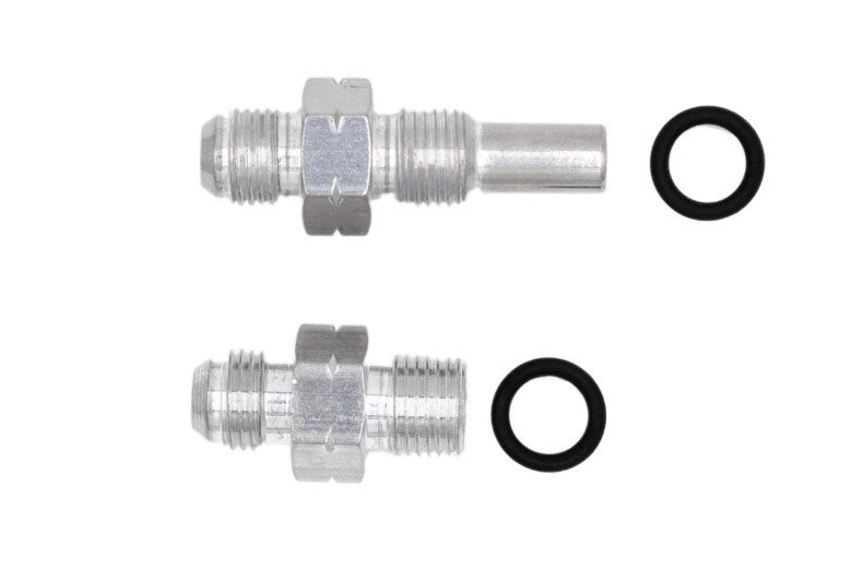 ICT BILLET 551191-LS01 ICT Billet 551191-LS01 Transmission Adapter Fitting, 6 AN Male to 9/16-18 in Male O-Ring, Aluminum, Clear Anodized for 4L80E/4L85 Transmission