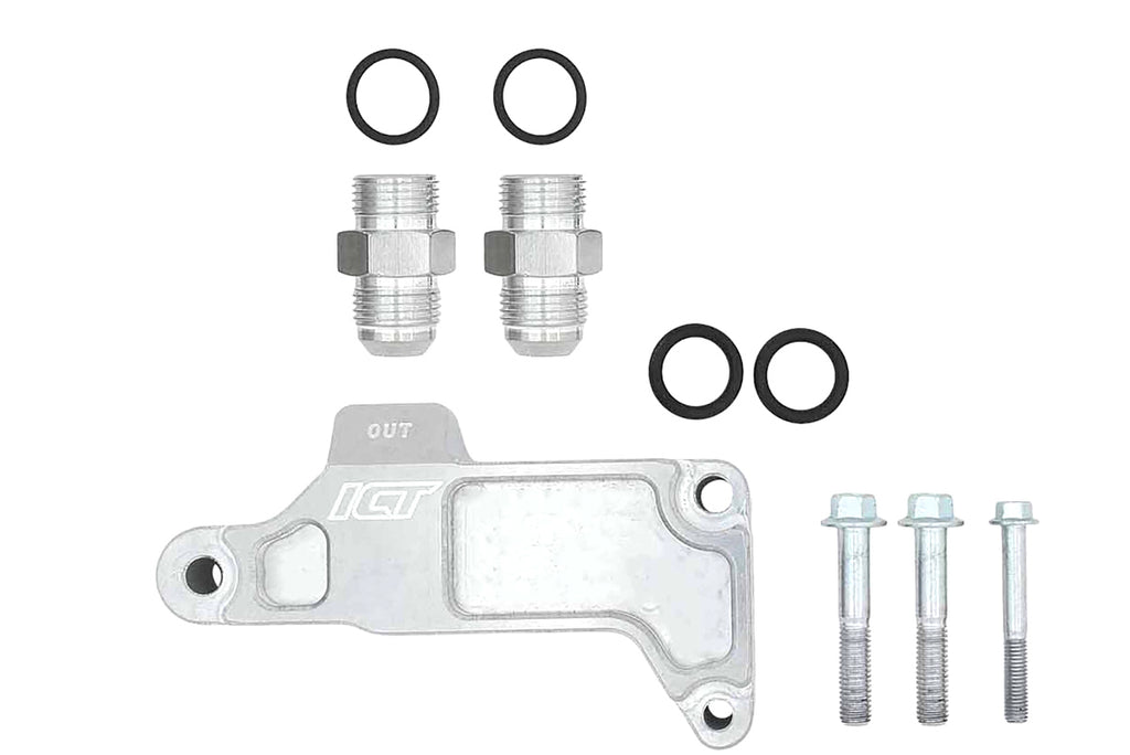 ICT BILLET 551350-FS01 Remote Oil Filter Adapter
