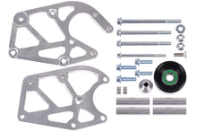 Load image into Gallery viewer, ICT BILLET 551578 ICT Billet Saginaw Power Steering Pump Bracket for GM GenV LT-Series (Driver Side, Aluminum, Clear Anodized, Part #551578)