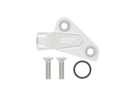 ICT BILLET 551623-90-125 ICT Billet 551623-90-125 Oil Pressure Sensor Adapter for GM LS Valley Pan - 90 Degree 1/8 in NPT Female to Aluminum with Clear Anodized Finish