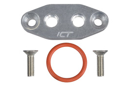 ICT BILLET 551666 LS Dual 1/8in NPT Oil Fe Ed Plate LS1