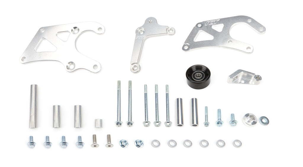 ICT BILLET 551778LS0-3 LS Truck Saginaw Power Steering Pump & Alt