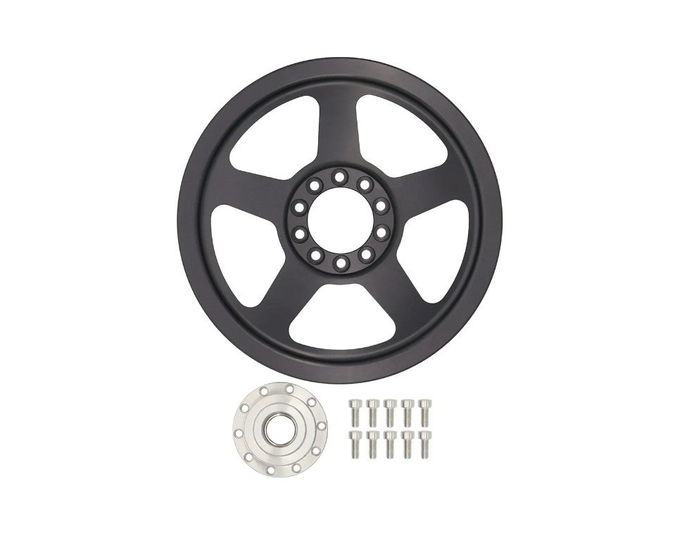 ICT BILLET PUL100-RB6-PS60 ICT Billet LS Power Steering Pump Pulley and Hub for Corvette - Part PUL100-RB6-PS60