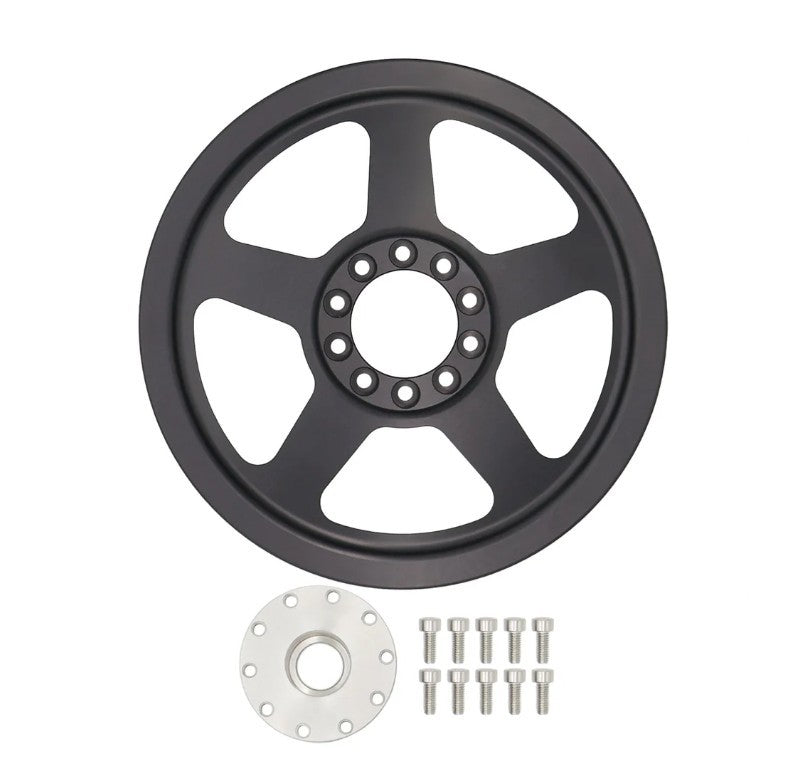 ICT BILLET PUL200-RB6-PS60 ICT Billet LS Power Steering Pump Pulley and Hub for Camaro PUL200-RB6-PS60