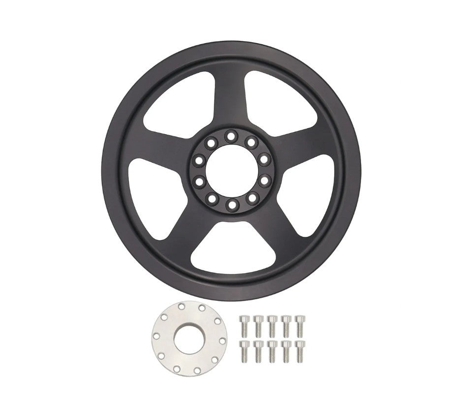 ICT BILLET PUL300-RB6-PS60 ICT BILLET LS Power Steering Pump Pulley and Hub for Trucks - Part PUL300-RB6-PS60