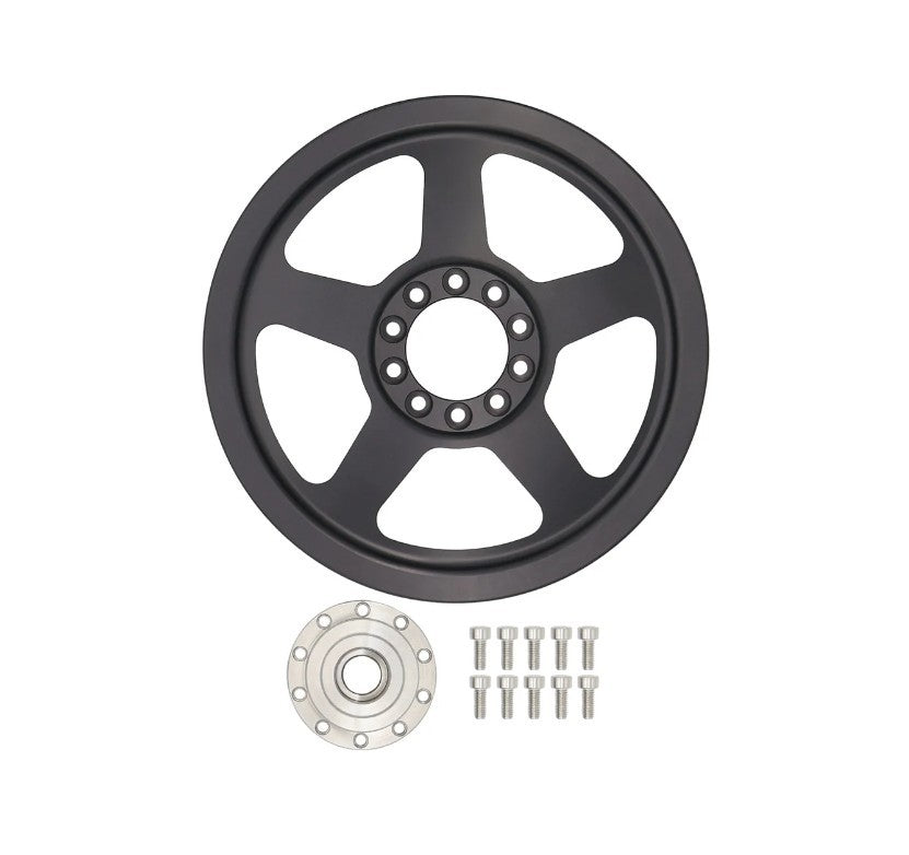 ICT BILLET PUL301-RB6-PS60 ICT Billet LS Power Steering Pump Pulley and Hub for Camaro - Part PUL301-RB6-PS60