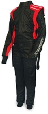 IMPACT RACING 21410507 Impact Racing Mini Racer Youth Large Driving Suit - Black and Red, SFI 3.3A/5 Certified, Double Layer Nomex Design