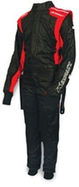 IMPACT RACING 21410507 Impact Racing Mini Racer Youth Large Driving Suit - Black and Red, SFI 3.3A/5 Certified, Double Layer Nomex Design