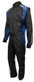 IMPACT RACING 24222306 Suit Racer 2.0  1pc Small  Black/Blue