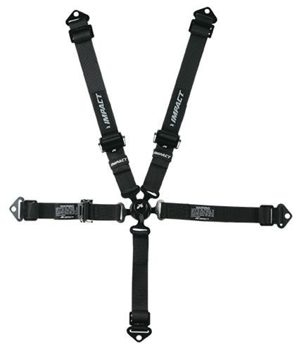 IMPACT RACING 58346651 Impact Racing Junior Racer Series 5-Point Camlock Harness with Pull-Up Adjustment - Black, Part #58346651