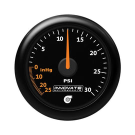 INNOVATE MOTORSPORTS 39080 MTX 30psi Vacuum/Boost Gauge Kit W/Black Dial