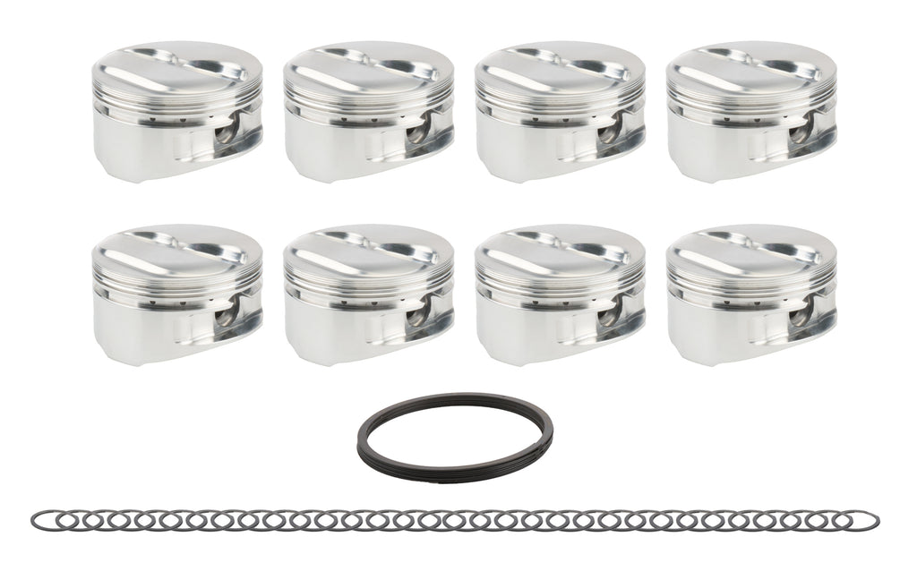 JE PISTONS 182056 JE Pistons SBC Domed Piston Set – 4.155 in Bore, Small Block Chevy