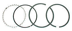 JE PISTONS J100F8-4375-5 Pistin Ring Set 4.380 Moly 1/16 1/16 3/16
