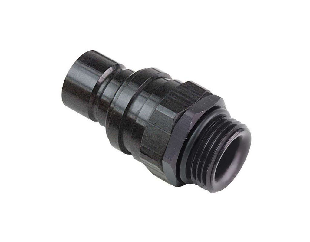 JIFFY-TITE 52112 Q/R #12 Male O-Ring Boss Plug Valved Black