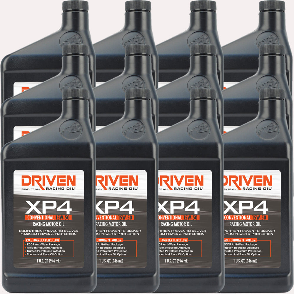DRIVEN RACING OIL 00506-12 XP4 15w50 Conventional Oil Case 12 x 1 Quart