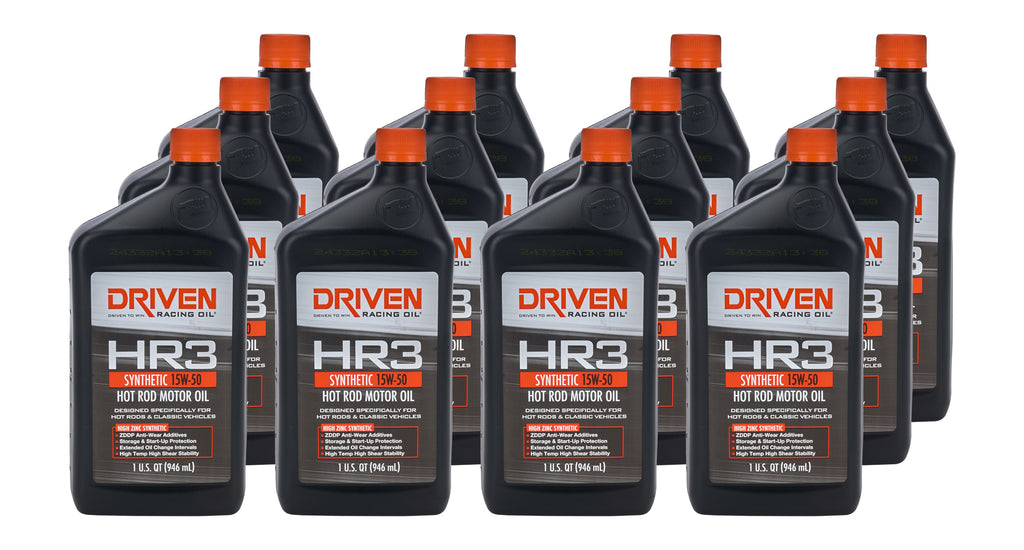 DRIVEN RACING OIL 01606-12 HR3 15w50 Synthetic Oil Case 12 x 1 Quart