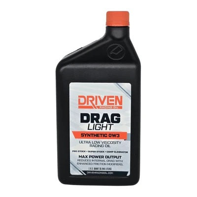 DRIVEN RACING OIL 03036 Driven Racing Oil Drag Light 0W3 Synthetic Motor Oil - 1 Quart