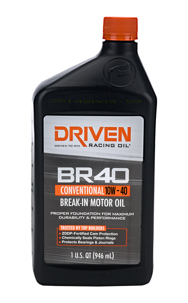 DRIVEN RACING OIL 03706 BR40 10w40 Petroleum Oil 1 Qt. Break In Oil