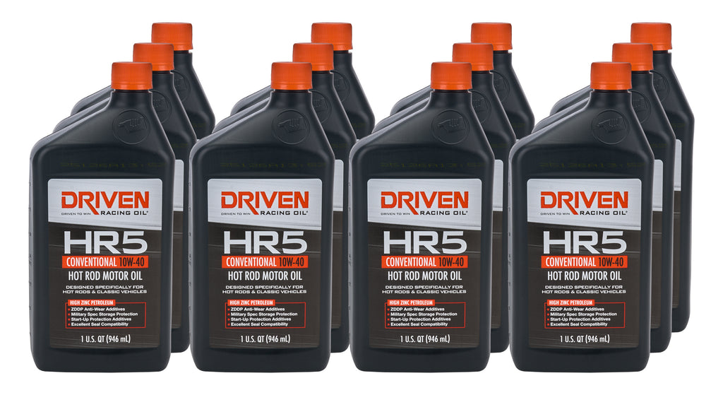 DRIVEN RACING OIL 03806-12 HR5 10w40 Conventional Oil Case 12 x 1 Quart
