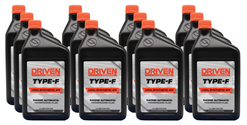 DRIVEN RACING OIL 04086-12 Driven Racing Oil Type F ATF Transmission Fluid Case (12 Quarts) - Synthetic Automatic Transmission Fluid