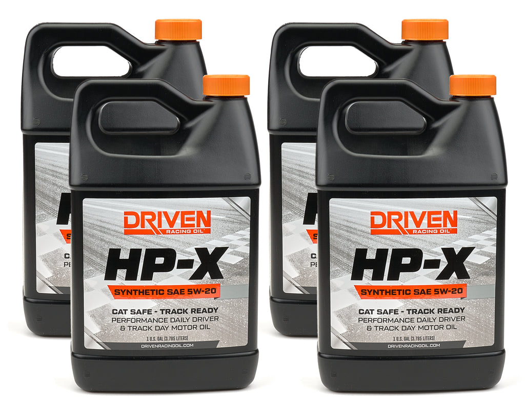 DRIVEN RACING OIL 17208-4 Driven Racing Oil HP-X 5W20 Synthetic Motor Oil - 1 Gallon Bottles (Set of 4)