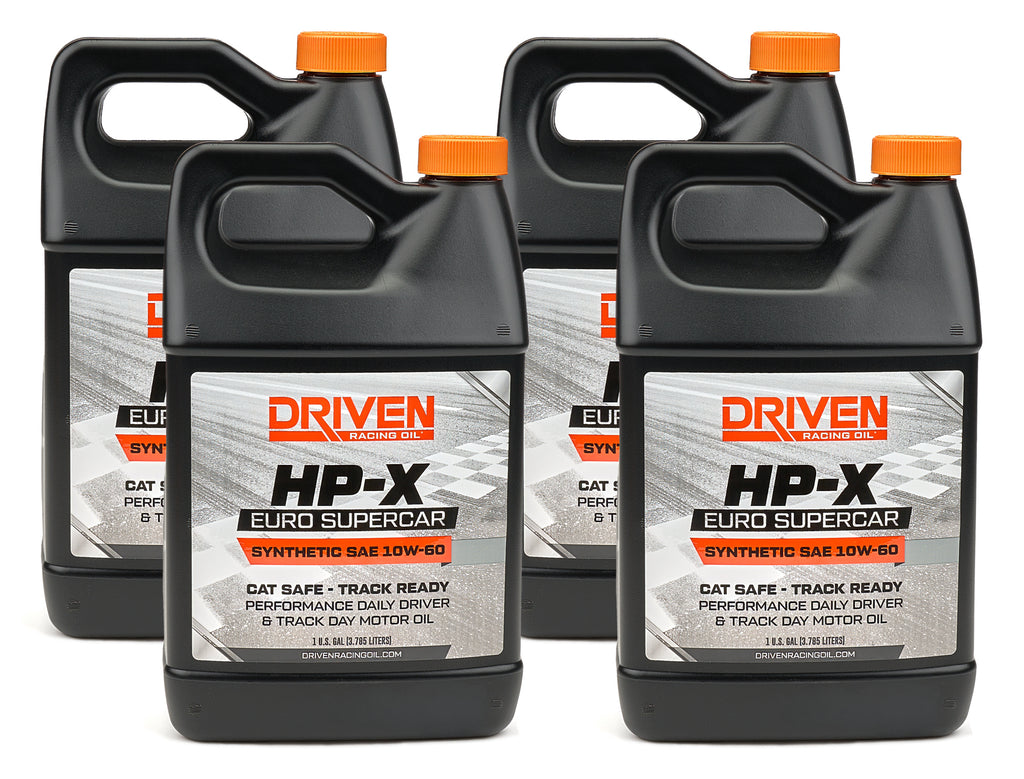 DRIVEN RACING OIL 17608-4 Driven Racing Oil HP-X 10W60 Synthetic Motor Oil Set of 4 Quarts