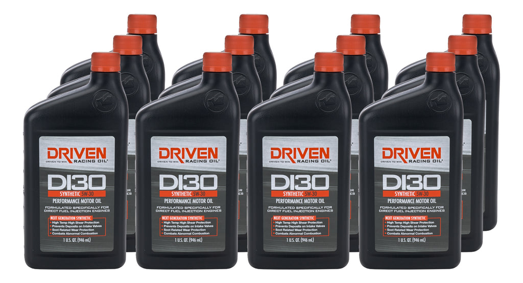 DRIVEN RACING OIL 18306-12 DI30 5w30 Synthetic Oil Case 12 x 1 Quart
