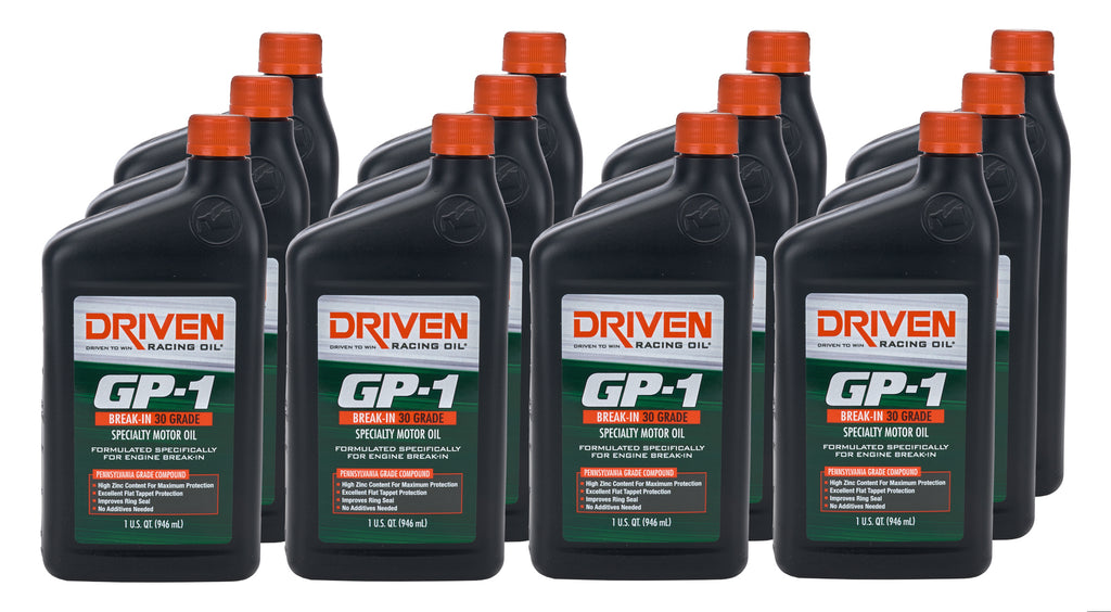 DRIVEN RACING OIL 19336-12 GP-1 30W Break-In Oil Case 12 x 1 Quart