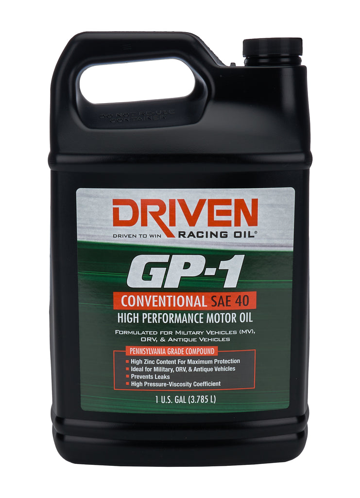 DRIVEN RACING OIL 19416 GP-1 Conventional Oil SAE 40w 1 Gallon