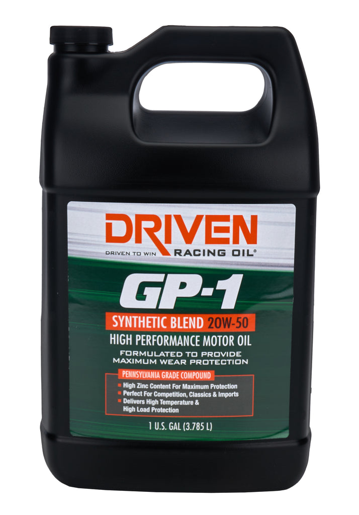 DRIVEN RACING OIL 19508 GP-1 Synthetic Blend 20w50  1 Gallon Jug