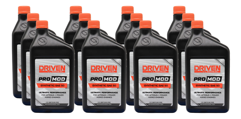 DRIVEN RACING OIL 24506-12 DRIVEN RACING OIL ProMod 50W Synthetic Motor Oil, 1 Quart (Set of 12)