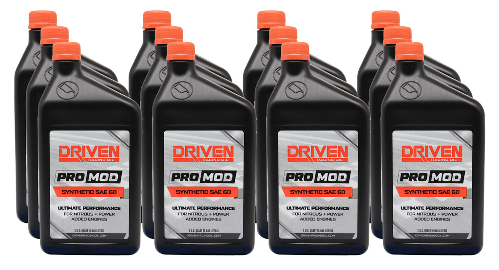 DRIVEN RACING OIL 24606-12 DRIVEN RACING OIL ProMod 60W Synthetic Motor Oil - 1 Quart Bottles (12-Pack)