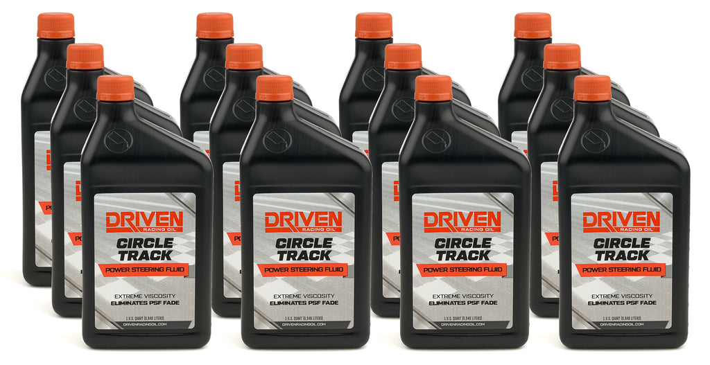 DRIVEN RACING OIL 26106-12 Driven Racing Oil Syn Power Steering Fluid Case of 12 Quarts - Anti-Foaming Synthetic Power Steering Fluid for Circle Track Racing