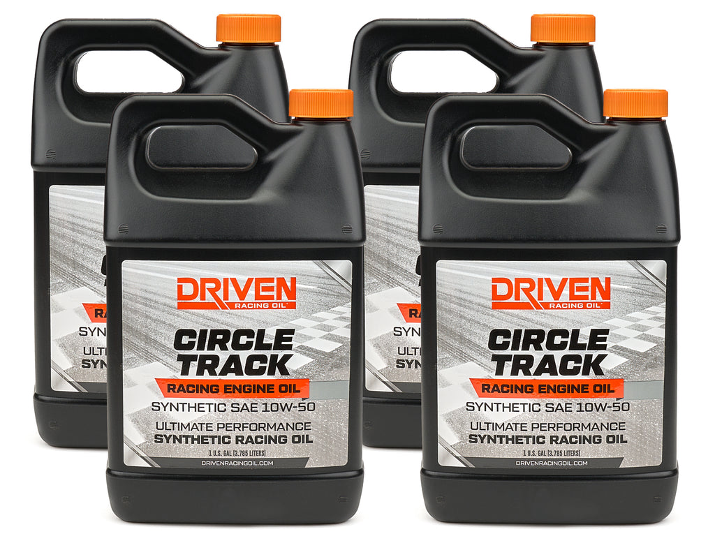 DRIVEN RACING OIL 26158-4 Driven Racing Oil Circle Track 10W50 Synthetic Motor Oil - 1 Gallon Jug (Set of 4)