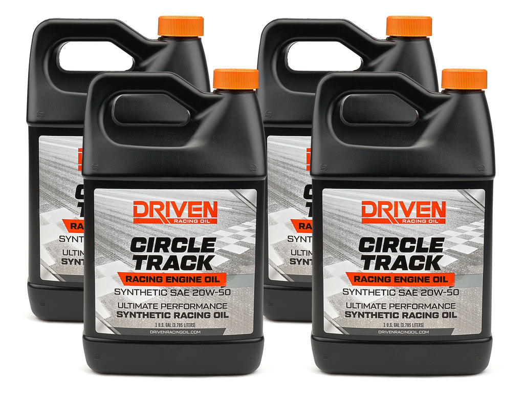DRIVEN RACING OIL 26258-4 Driven Racing Oil Circle Track 20W50 Synthetic Motor Oil - 1 Gallon Jug (Set of 4)