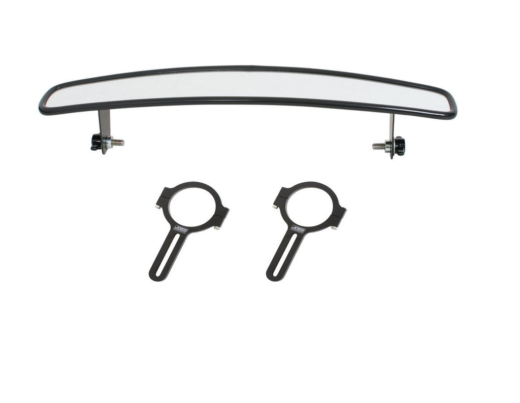 JOES RACING PRODUCTS 11274 JOES Racing Products 14 Inch Wide Rear View Mirror Kit with Wide-Angle Glass and Clamp-On Mount for 1.75 Inch Tubes