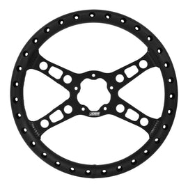 JOES RACING PRODUCTS 13460 JOES Racing Products 13460 13-Inch Flat Lightweight Aluminum Steering Wheel with Drilled Grip in Black Anodized Finish