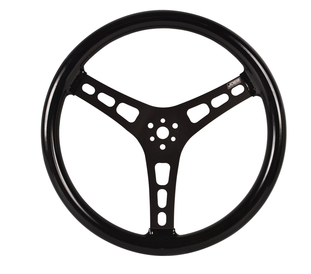 JOES RACING PRODUCTS 13515-CB Steering Wheel 15in Blk Dished Rubber Coated