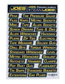 JOES RACING PRODUCTS 17500 Labels Toolbox