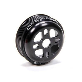 JONES RACING PRODUCTS WP-5104-C-5 Jones Racing Products Water Pump Pulley Serpentine 5-inch Diameter with 6-Rib Belt - Aluminum Black Anodized, Part WP-5104-C-5