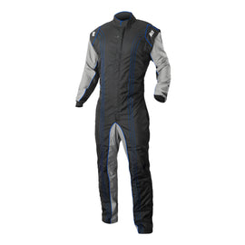 K1 RACEGEAR 10-GK2-B-6XS Suit Karting GK2 Youth 6X-Small Black/Blue