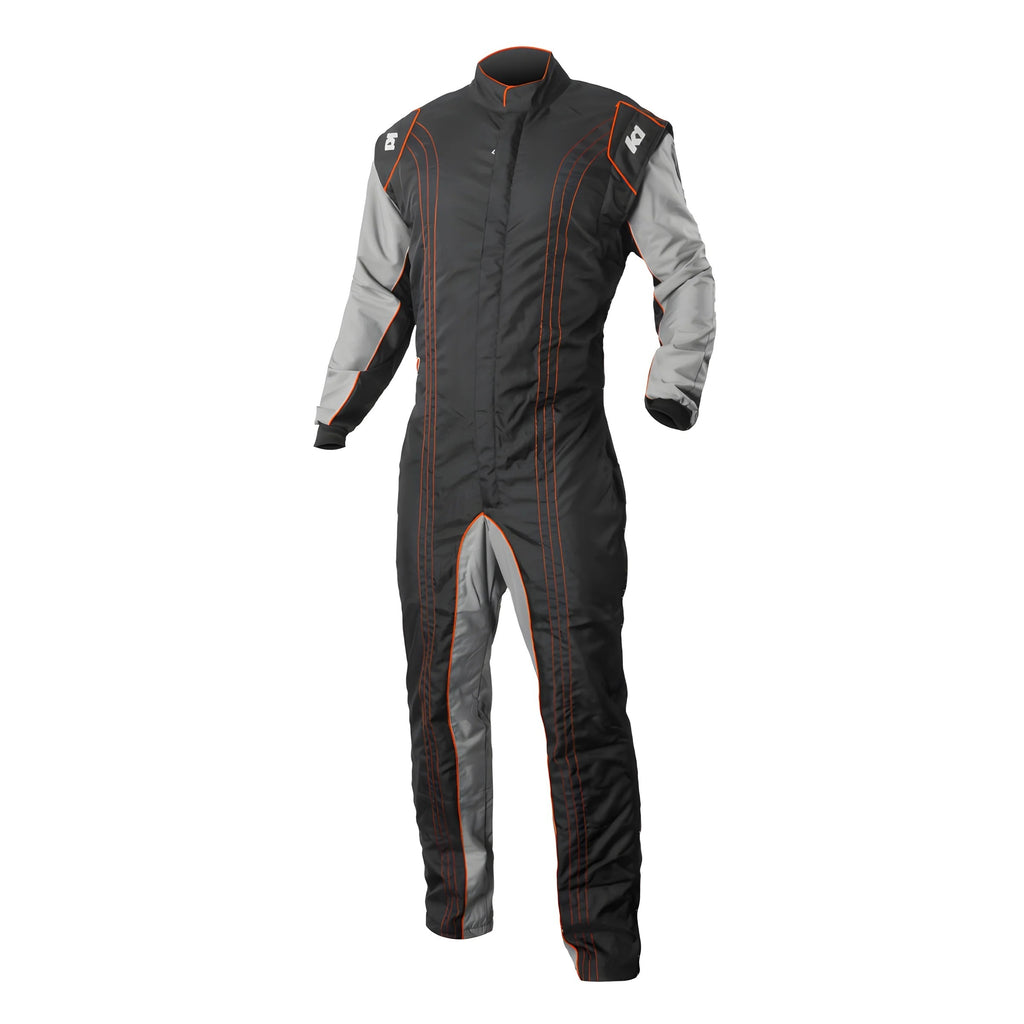 K1 RACEGEAR 10-GK2-O-4XS Suit Karting GK2 Youth 4X-Small Black/Orange