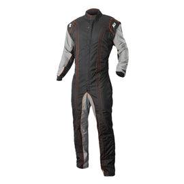 K1 RACEGEAR 10-GK2-O-XL Suit Karting GK2 Adult X-Large Black/Orange