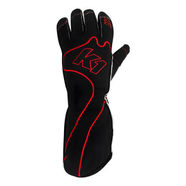 K1 RACEGEAR 13-RS1-R-4XS Gloves Karting RS1 Youth 4X-Small Black/Red