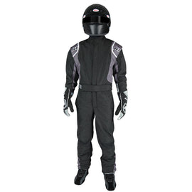 K1 RACEGEAR 20-PRY-NG-3XS Suit Precision II Black / Gray 3X-Small Youth