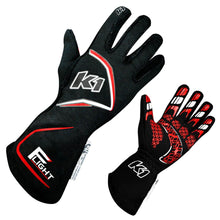 Load image into Gallery viewer, K1 RACEGEAR 23-FLT-NR-M Gloves Flight Medium Black-Red
