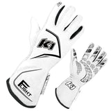 K1 RACEGEAR 23-FLT-WG-2XL Gloves Flight XX-Large White