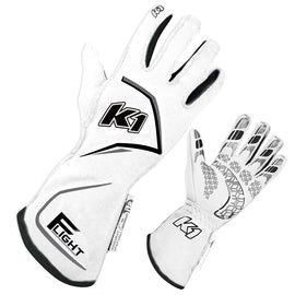 K1 RACEGEAR 23-FLT-WG-M Gloves Flight Medium White
